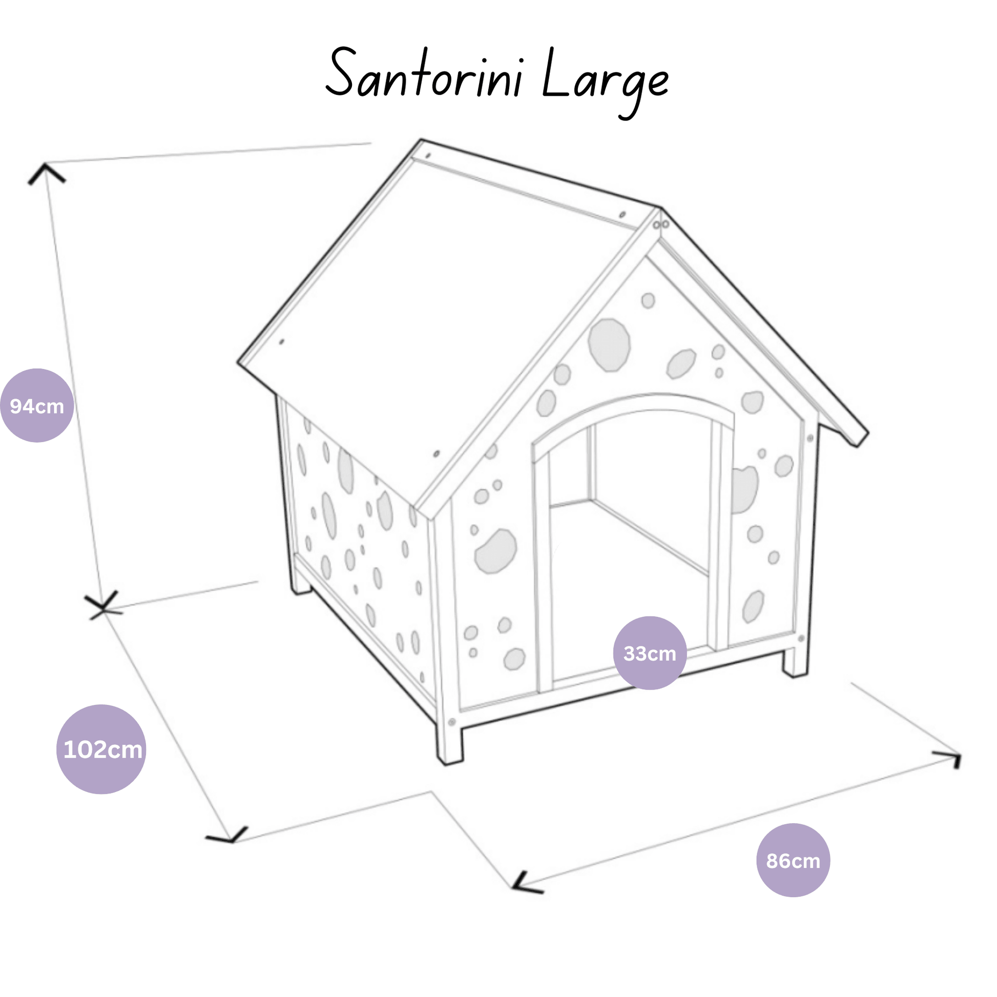 Outdoor Dog House Santorini - Dog Houses - Luxury Dog House - ewoodcollection.com