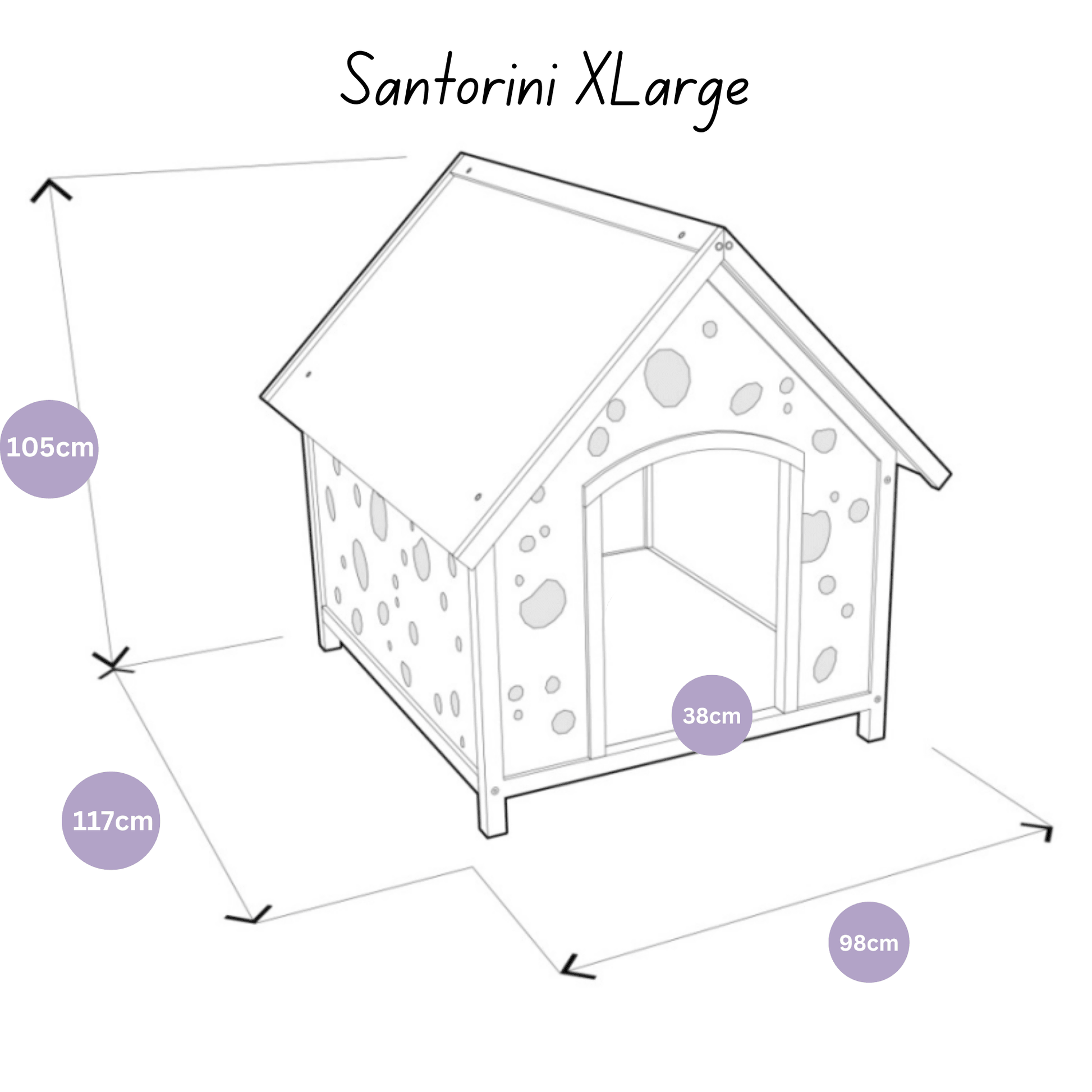 Outdoor Dog House Santorini - Dog Houses - Luxury Dog House - ewoodcollection.com