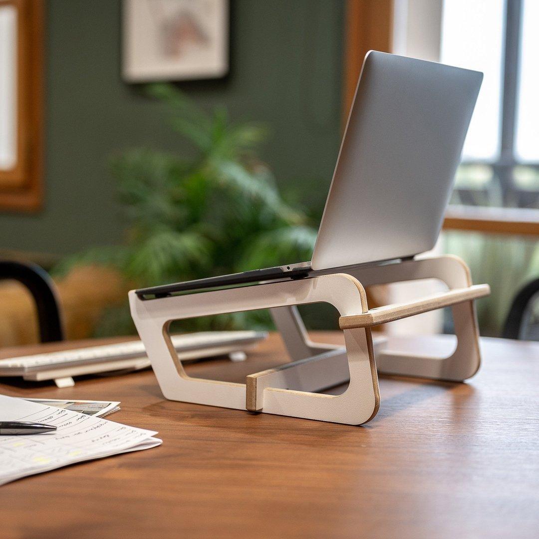 Elevated Laptop Stand - Laptop Docking Stations - e-WOOD Collection - ewoodcollection.com
