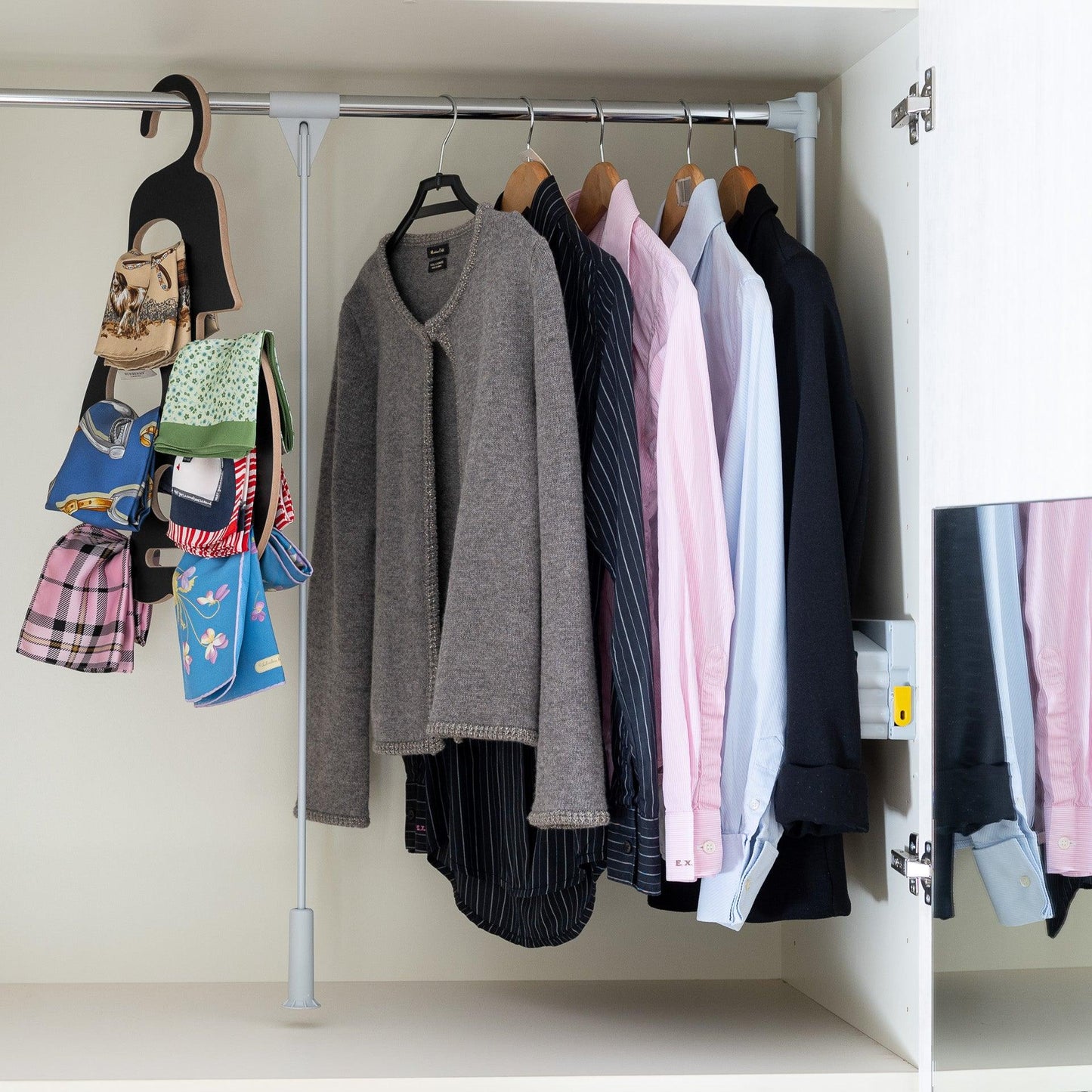 Scarf Organizer - Closet Organizers & Garment Racks - e-WOOD Collection - ewoodcollection.com