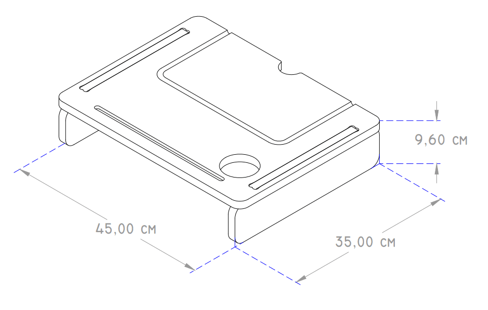 Universal Monitor Stand - Computer Risers & Stands - e-WOOD Collection - ewoodcollection.com