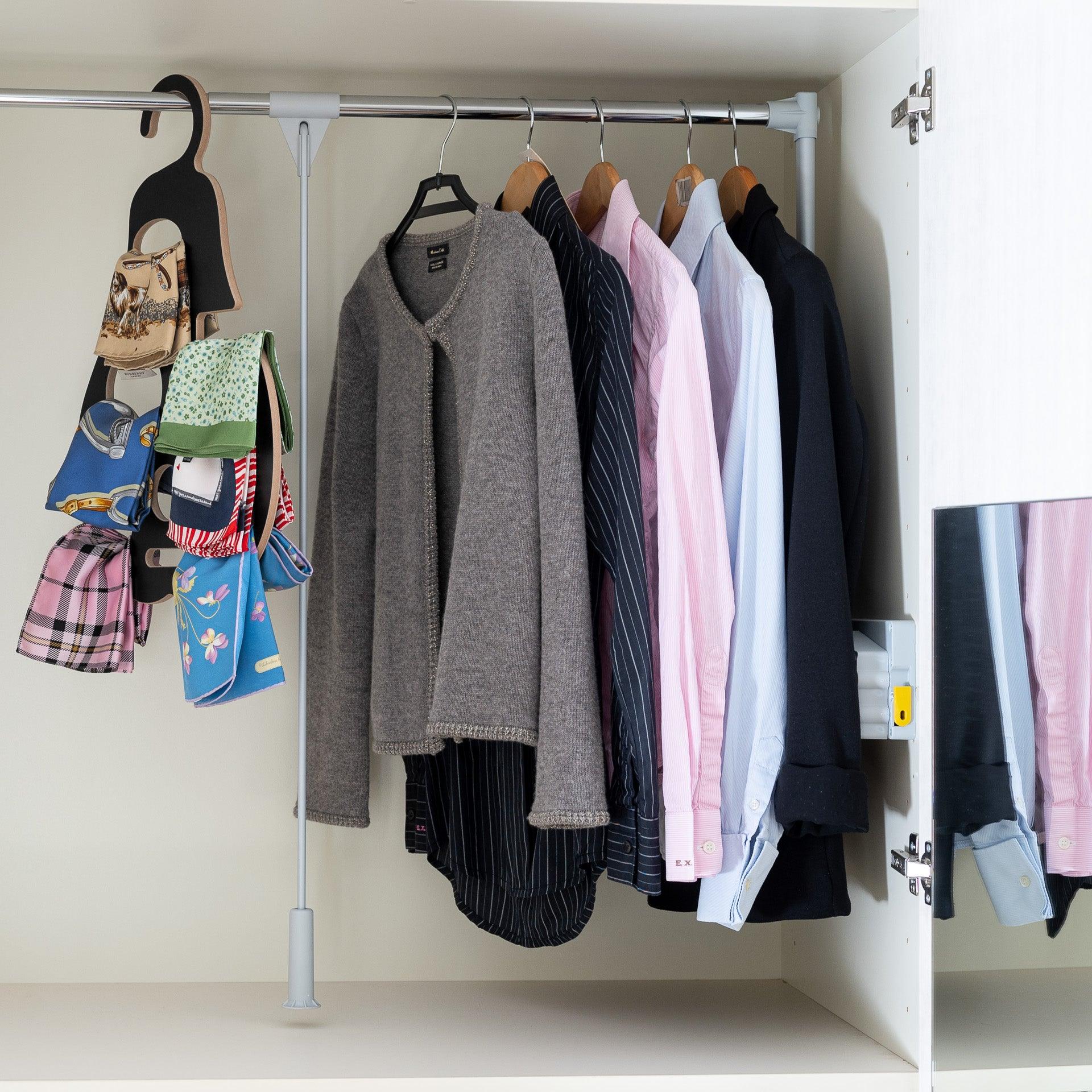 Scarf Organizer - Closet Organizers & Garment Racks - e-WOOD Collection - ewoodcollection.com